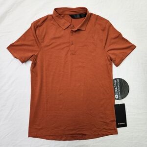 Lululemon Evolution Short Sleeve Polo ATRU Autumn Rust Men's Size Large